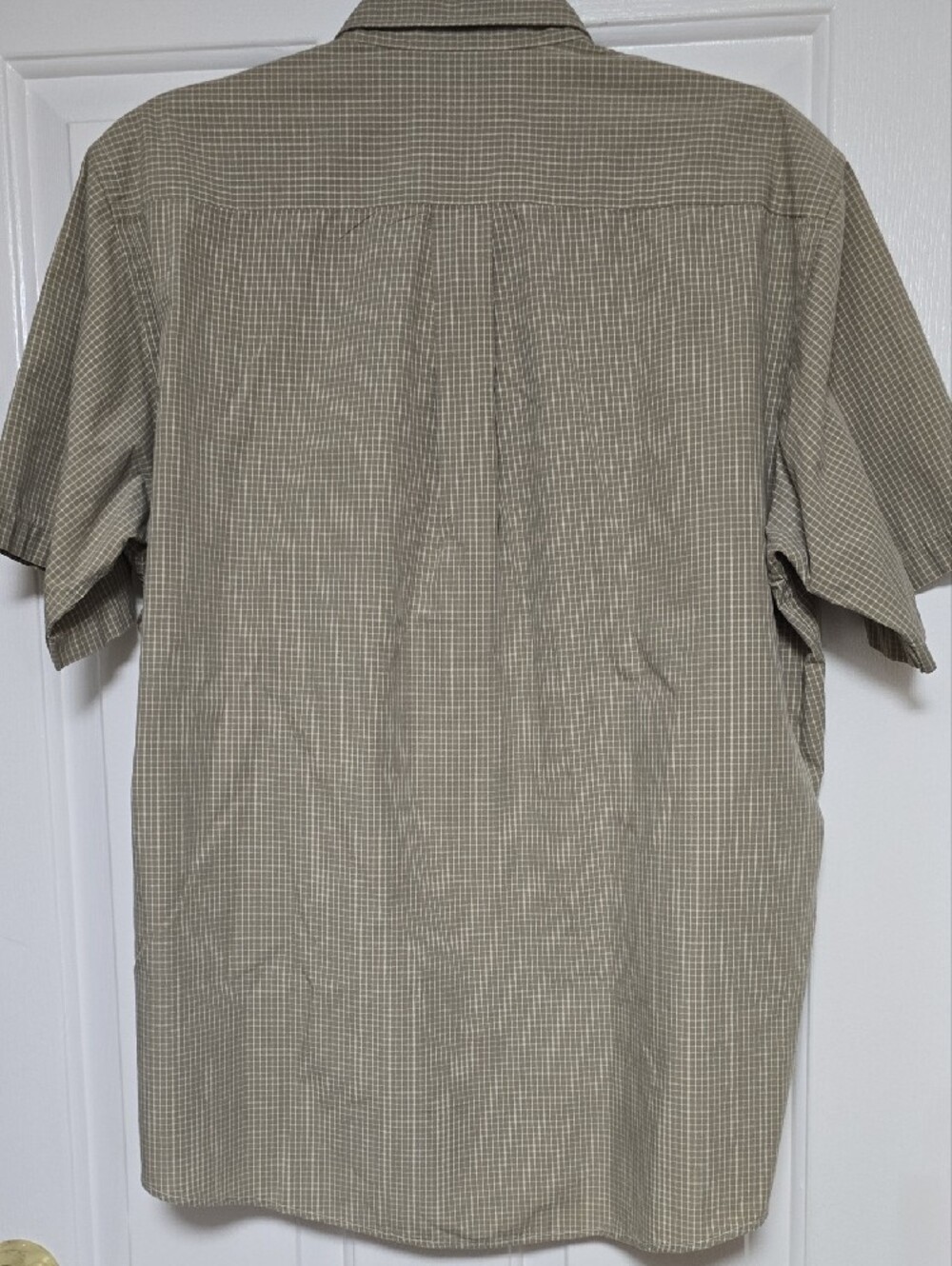 Hathaway Light Tan Short-Sleeve Button-Down Shirt Size 16.5 - Picture 9 of 9